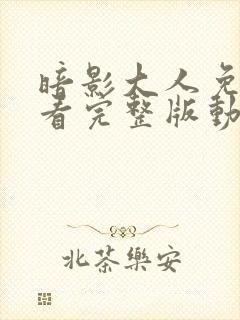 暗影大人免费观看完整版动漫