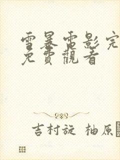 雪暴电影完整版免费观看