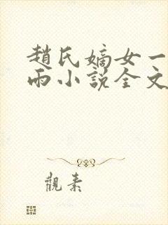 赵氏嫡女一蓑烟雨小说全文免费笔趣txt下载封面