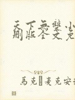 天下无双小说未删版全文免费阅读