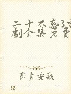 二十不惑3电视剧全集免费观看完整版