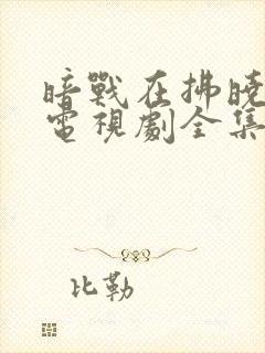 暗战在拂晓之前电视剧全集剧情介绍