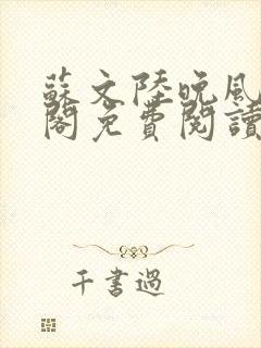 苏文陆晚风笔趣阁免费阅读