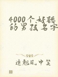 4000个好听的男孩名字带详