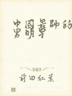 中国最帅的十位男明星