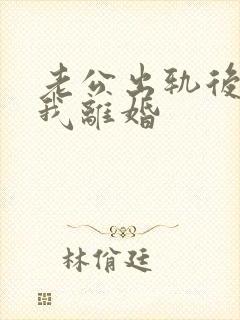 老公出轨后要和我离婚封面