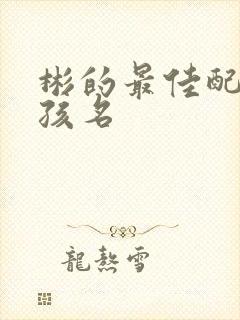 彬的最佳配字男孩名封面