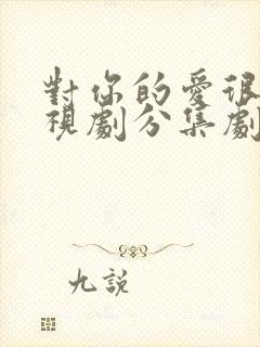 对你的爱很美电视剧分集剧情介绍