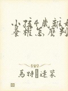 小孩4岁离婚抚养权怎么判