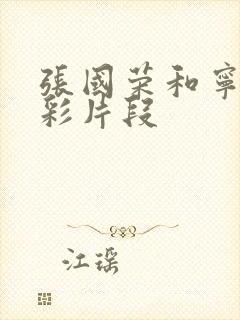 张国荣和宁静精彩片段