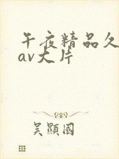 午夜精品久久久av大片封面