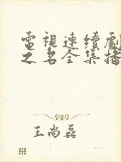 电视连续剧以法之名全集播放