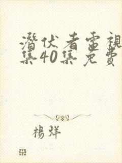 潜伏者电视剧全集40集免费观看