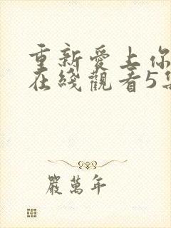 重新爱上你泰剧在线观看5集