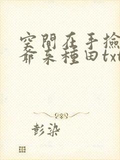 空间在手捡个王爷来种田txt下载