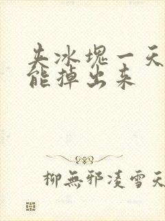 夹冰块一天都不能掉出来