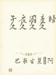 午夜国产精品久久久久久封面