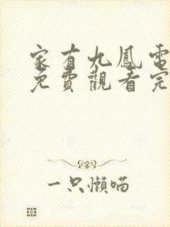 家有九凤电视剧免费观看完整版封面