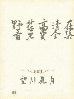 野花高清在线观看免费全集