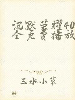 沉默荣耀40集全免费播放