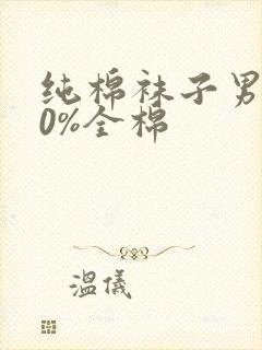 纯棉袜子男100%全棉