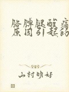 胳膊腿酸痛什么原因引起的