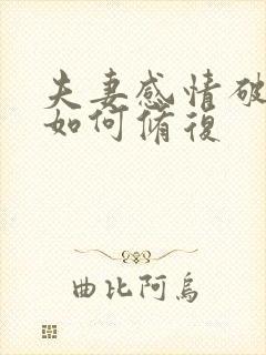 夫妻感情破裂后如何修复