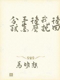 分手后我后悔了该怎么挽回封面