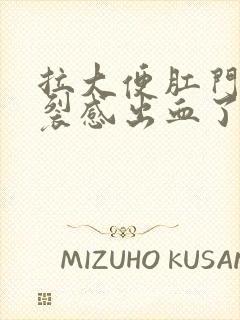 拉大便肛门有撕裂感出血了