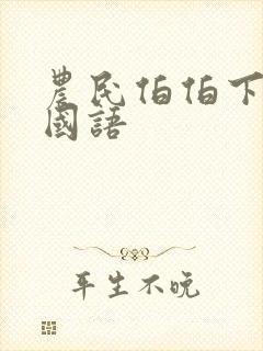 农民伯伯下乡妹国语封面