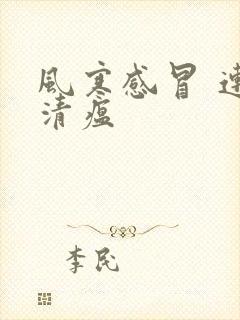 风寒感冒 连花清瘟