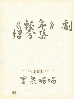 《轻年》剧情介绍分集封面