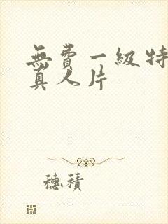 无费一级特黄大真人片