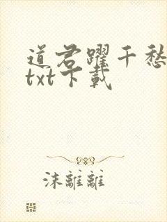 道君跃千愁小说txt下载