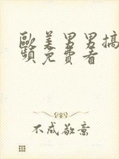 欧美男男搞基视频免费看