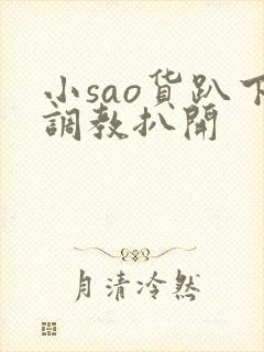 小sao货趴下调教扒开