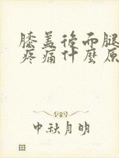 膝盖后面腿窝处疼痛什么原因