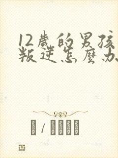 12岁的男孩太叛逆怎么办