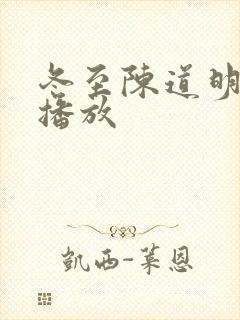 冬至陈道明免费播放