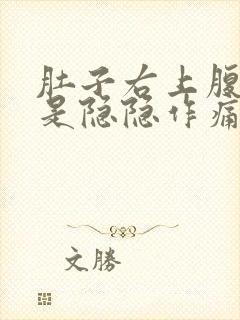 肚子右上腹部老是隐隐作痛封面