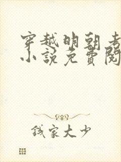 穿越明朝考科举小说免费阅读全文封面