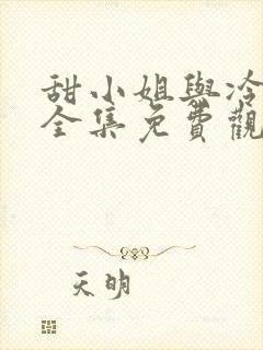 甜小姐与冷先生全集免费观看