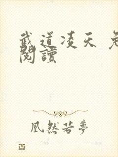 武道凌天 免费阅读