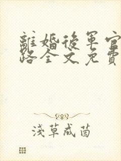 离婚后军官追妻路全文免费阅读齐思