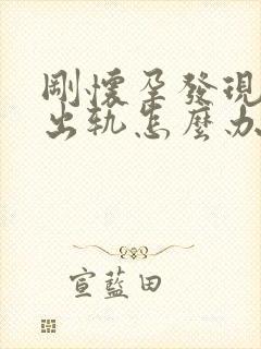 刚怀孕发现老公出轨怎么办