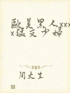 欧美黑人xxxx猛交少妇