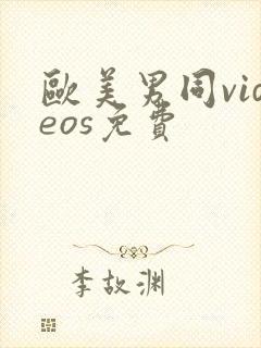 欧美男同videos免费