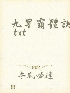 九星霸体诀下载 txt