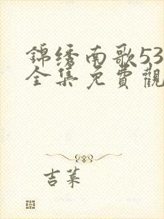 锦绣南歌53集全集免费观看封面