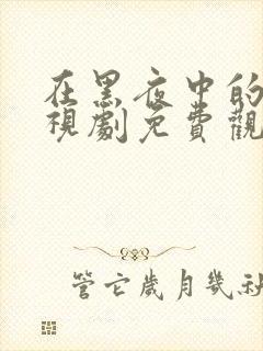 在黑夜中的她电视剧免费观看